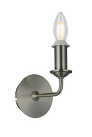 D0362  Banyan Switched Wall Lamp 1 Light Satin Nickel